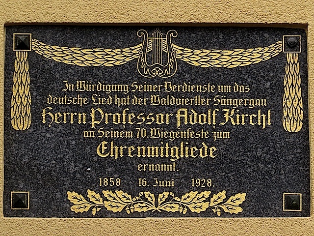 Adolf Kirchl Gedenktafel