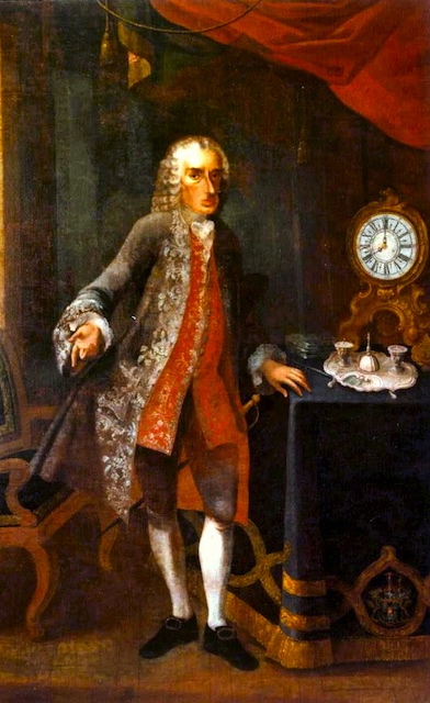 Foto: Dr. Alfred Walstätten Reichshofrat Dominik Joseph Freiherr Hayek von Waldstätten 1771 Gemälde von F. Redel, 1771